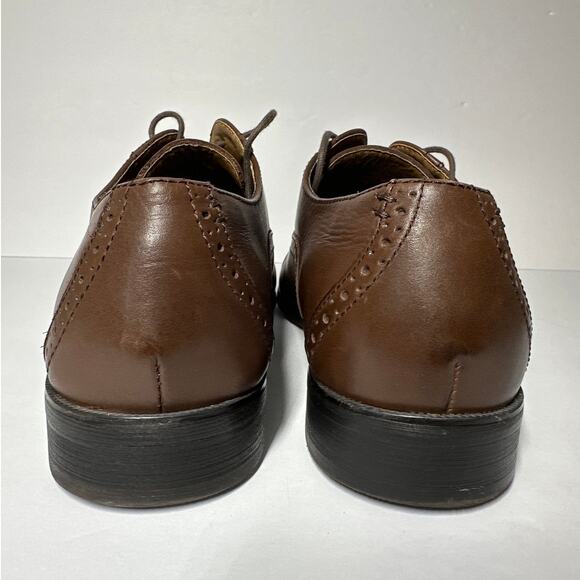 Penguin by Munsingwear Men's OP Tip Oxford Leather Brown Dress Shoes Size 11 - Picture 6 of 11